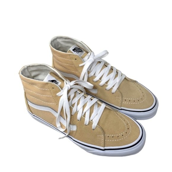 VANS Sk8-Hi Tapered Shoes Women's Suede Peach Canvas Sneakers Skate VN0A5KRUBLP - Picture 5 of 10
